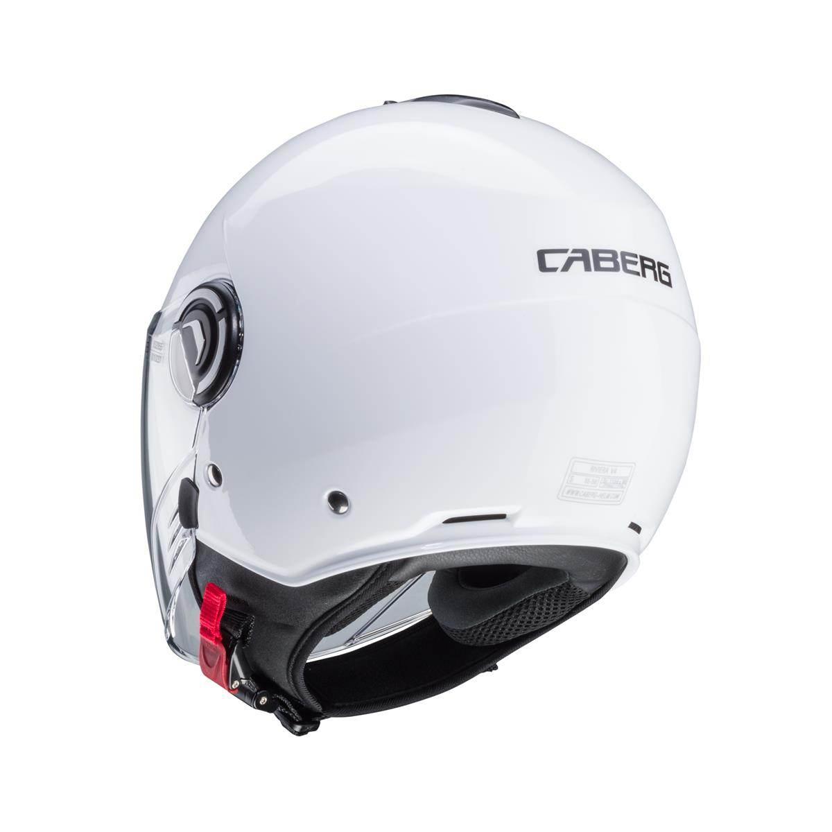 Caberg Kask Otwarty Jet Z Blendą Model Riviera V4X Solid Kolor Biały Połysk - zdjęcie 3