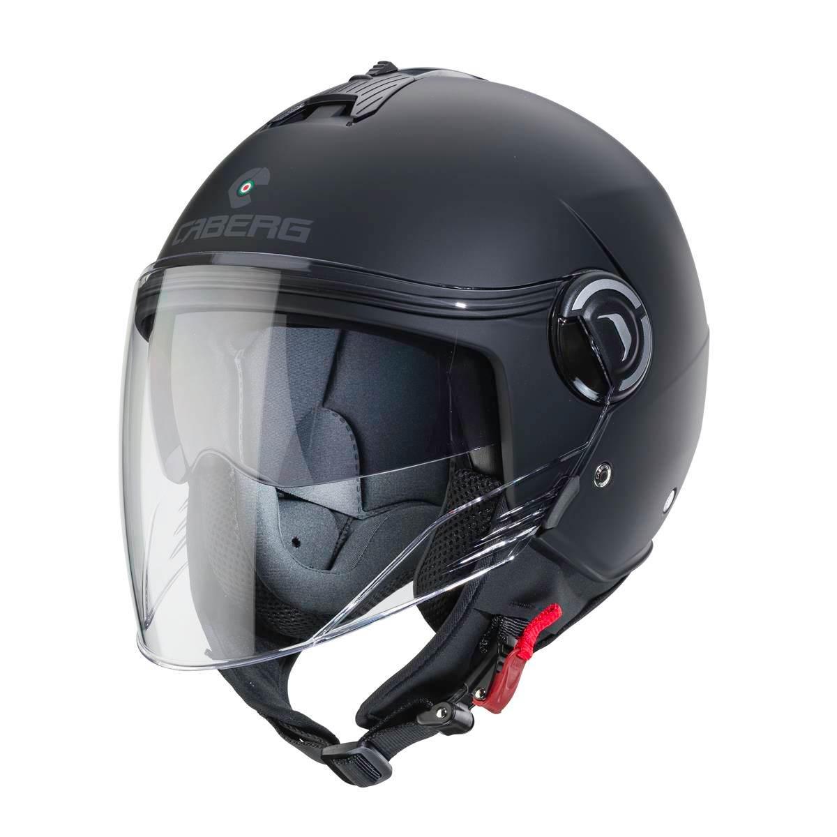 Caberg Kask Otwarty Jet Z Blendą Model Riviera V4X Solid Kolor Czarny Mat R