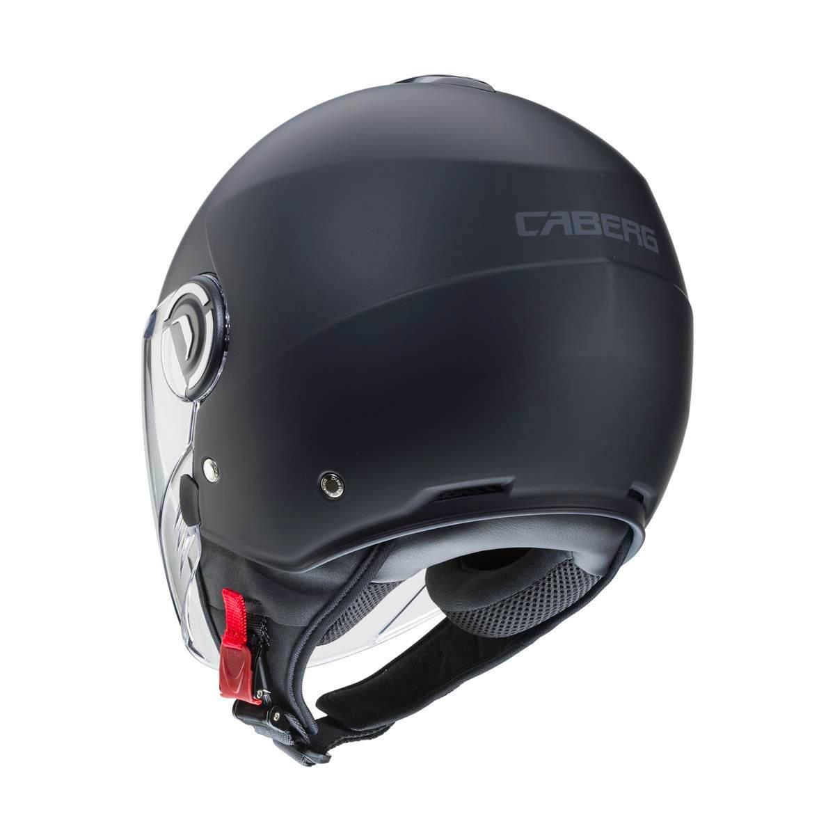 Caberg Kask Otwarty Jet Z Blendą Model Riviera V4X Solid Kolor Czarny Mat R - zdjęcie 3