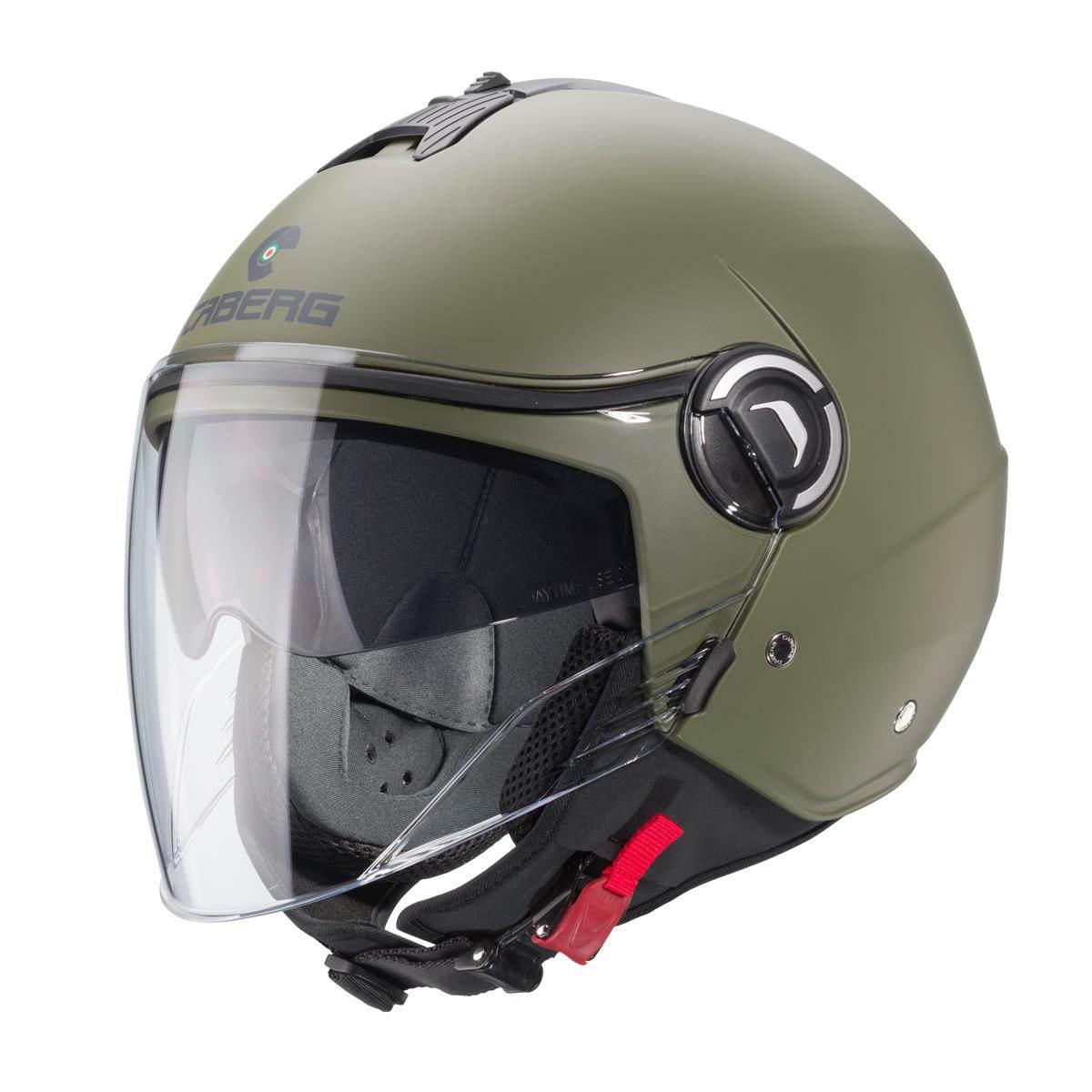 Caberg Kask Otwarty Jet Z Blendą Model Riviera V4X Solid Kolor Zielony Mat