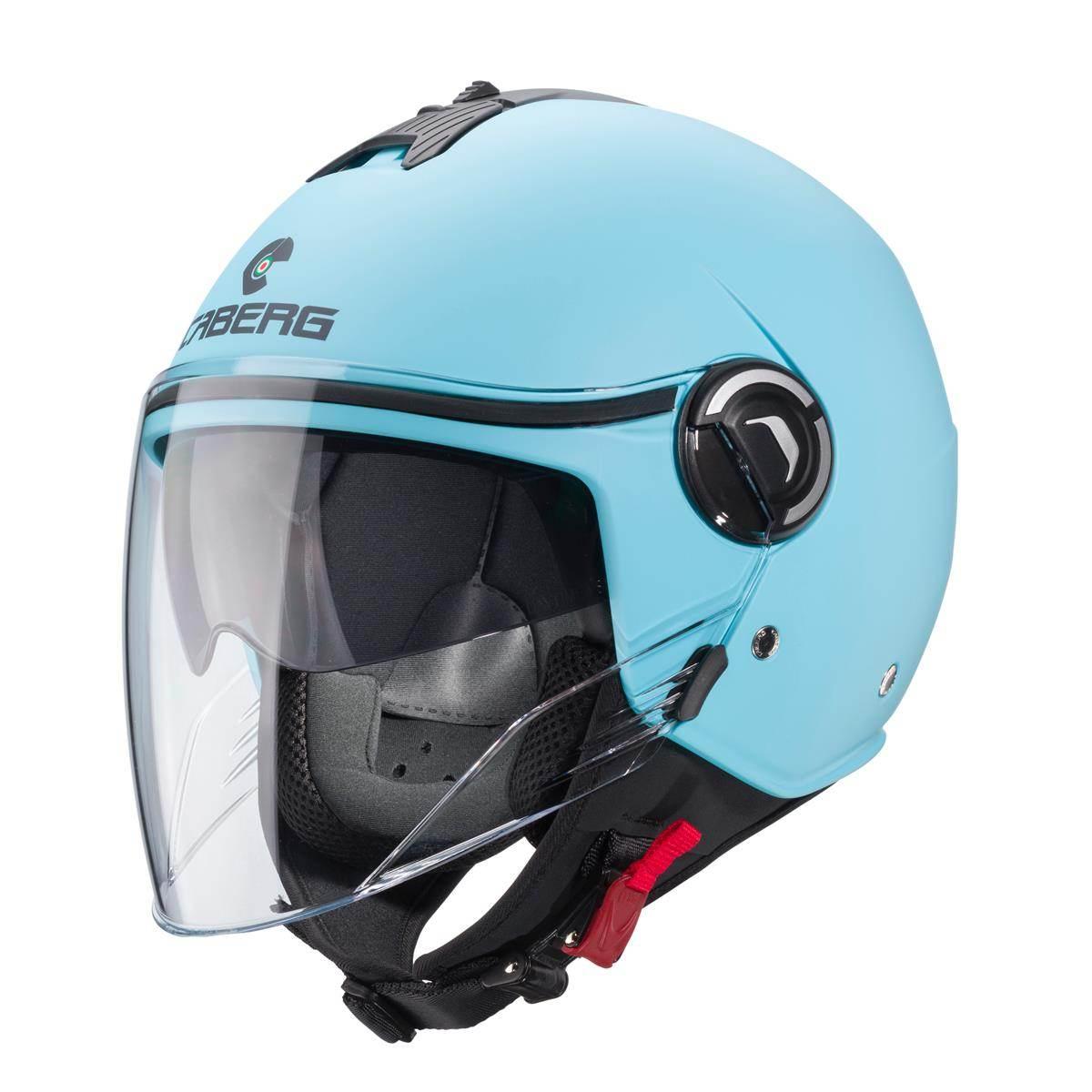 Caberg Kask Otwarty Jet Z Blendą Model Riviera V4X Solid Kolor Jasny Niebie