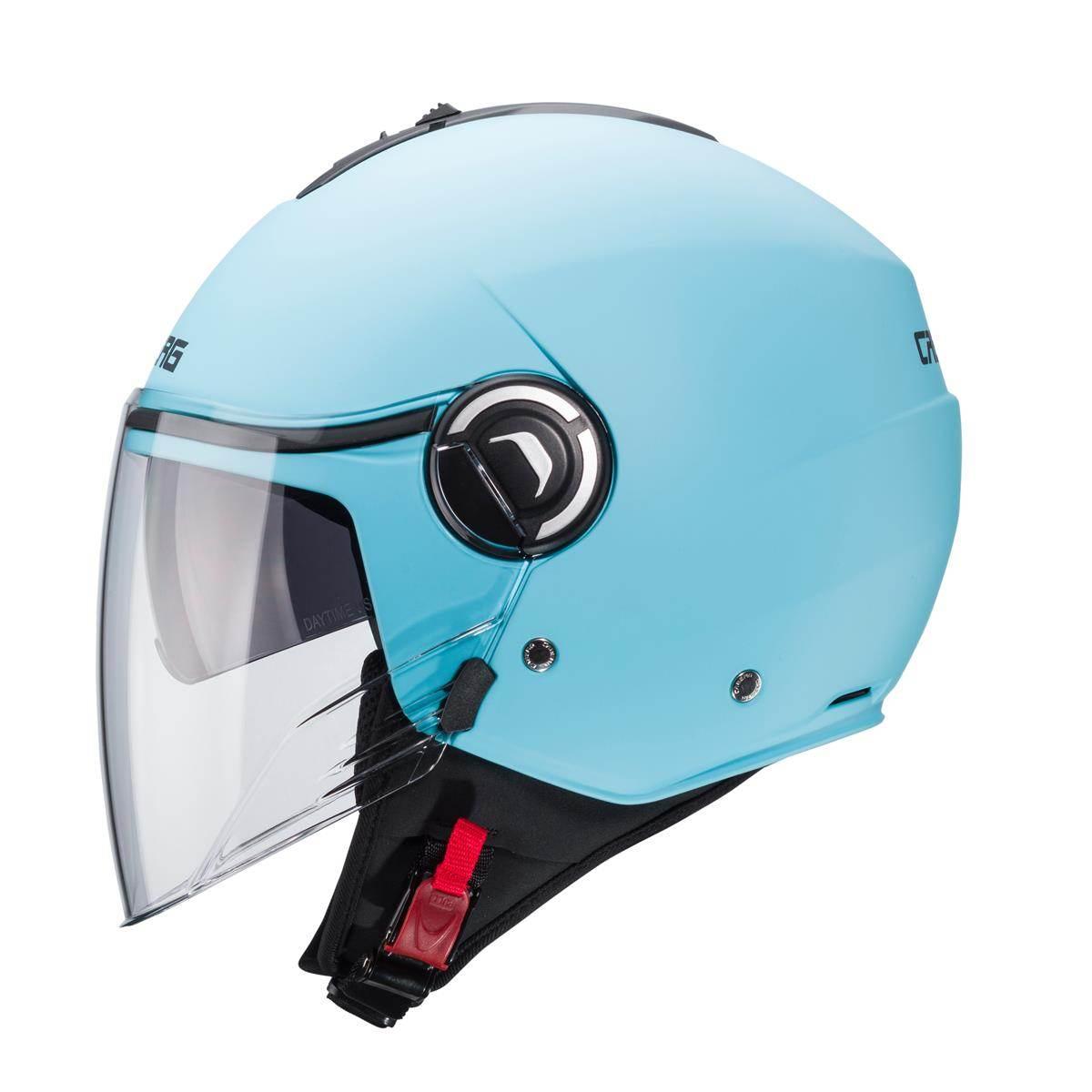 Caberg Kask Otwarty Jet Z Blendą Model Riviera V4X Solid Kolor Jasny Niebie - zdjęcie 2