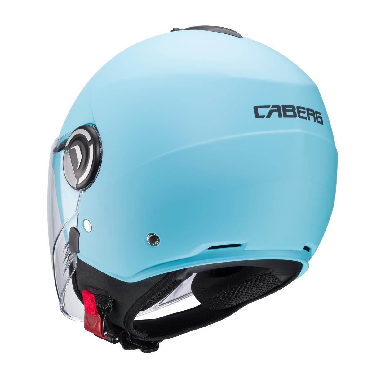 Caberg Kask Otwarty Jet Z Blendą Model Riviera V4X Solid Kolor Jasny Niebie - zdjęcie 3
