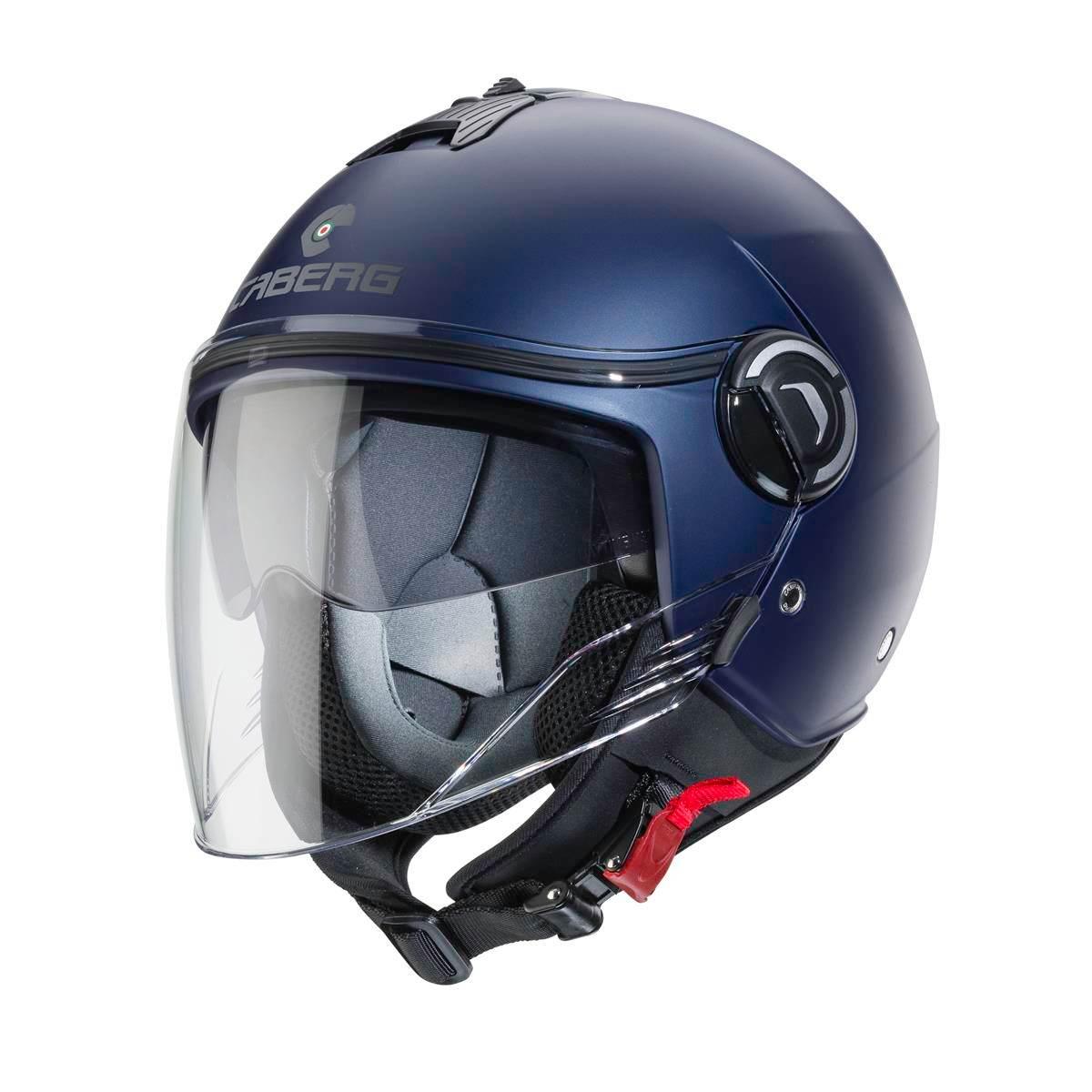 Caberg Kask Otwarty Jet Z Blendą Model Riviera V4X Solid Kolor Niebieski Ma