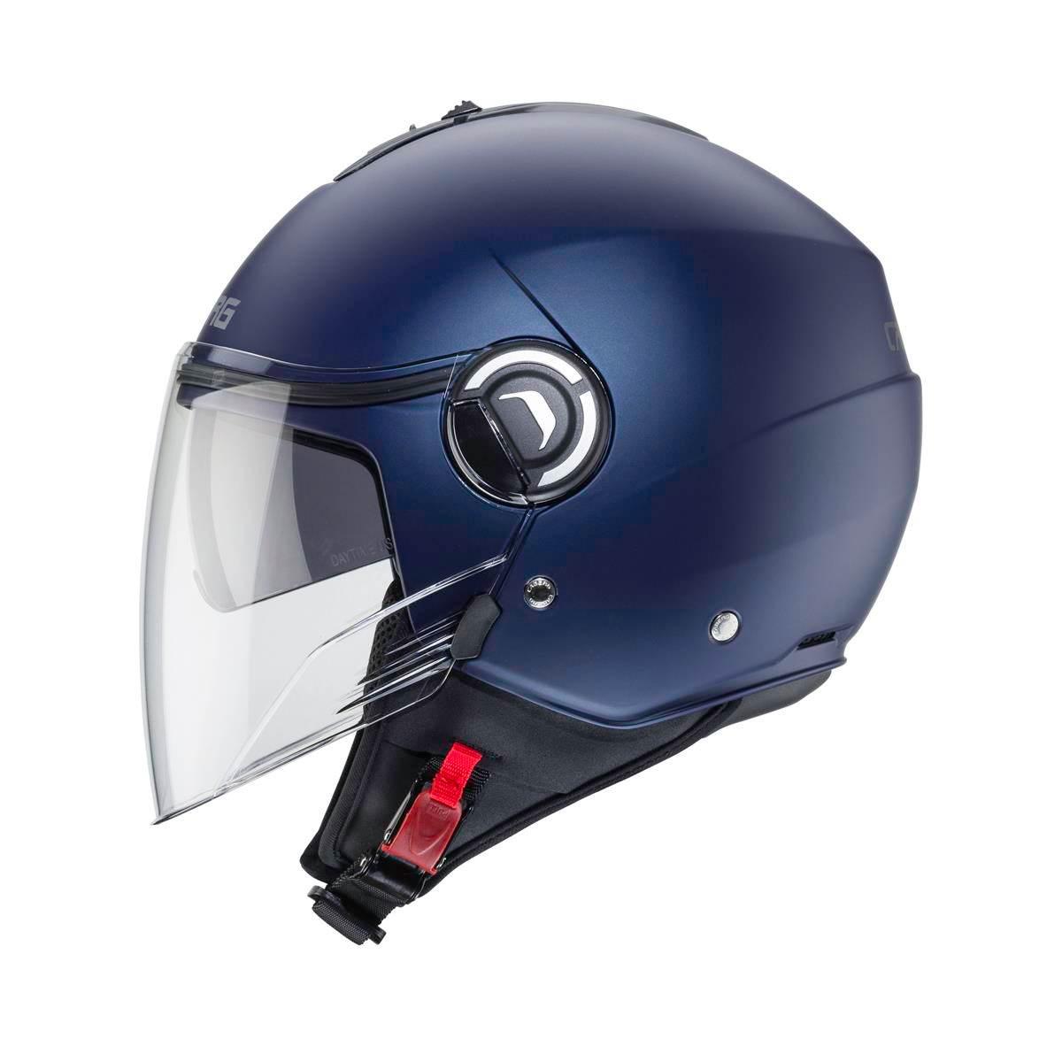 Caberg Kask Otwarty Jet Z Blendą Model Riviera V4X Solid Kolor Niebieski Ma - zdjęcie 2