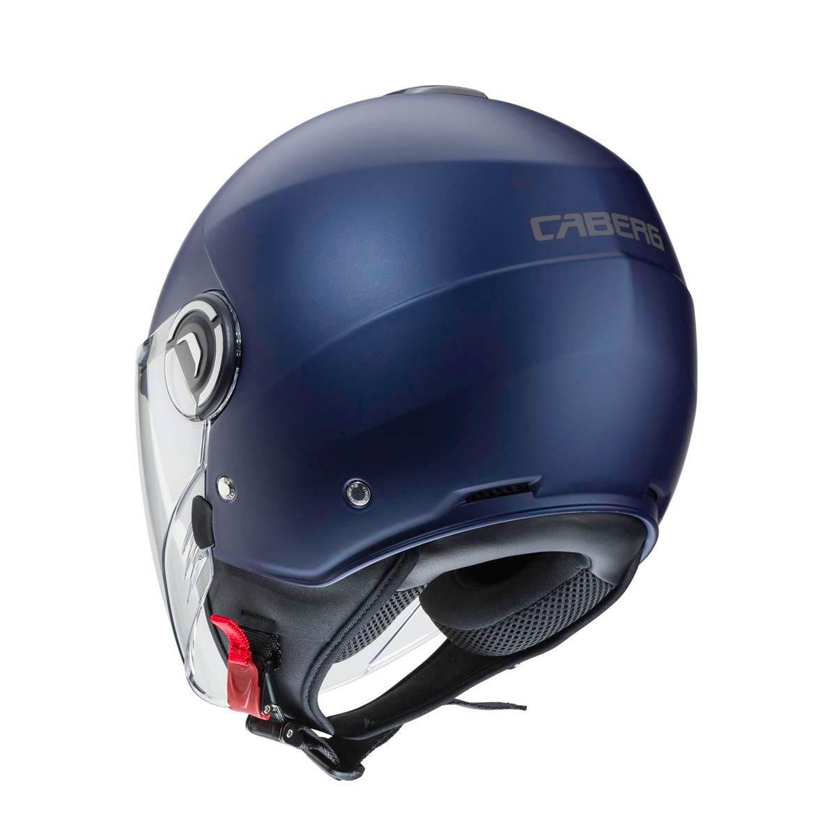 Caberg Kask Otwarty Jet Z Blendą Model Riviera V4X Solid Kolor Niebieski Ma - zdjęcie 3