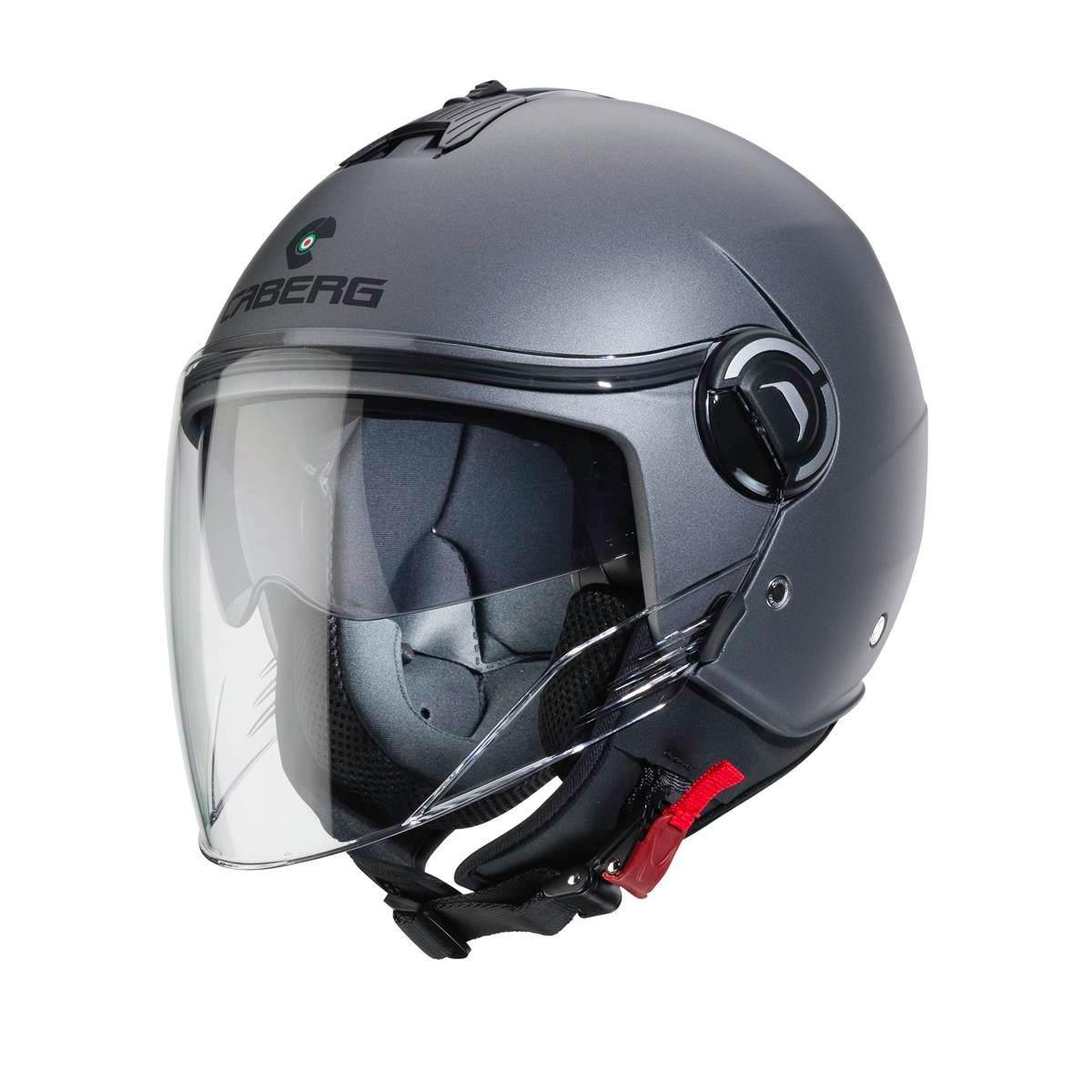 Caberg Kask Otwarty Jet Z Blendą Model Riviera V4X Solid Kolor Szary Mat -
