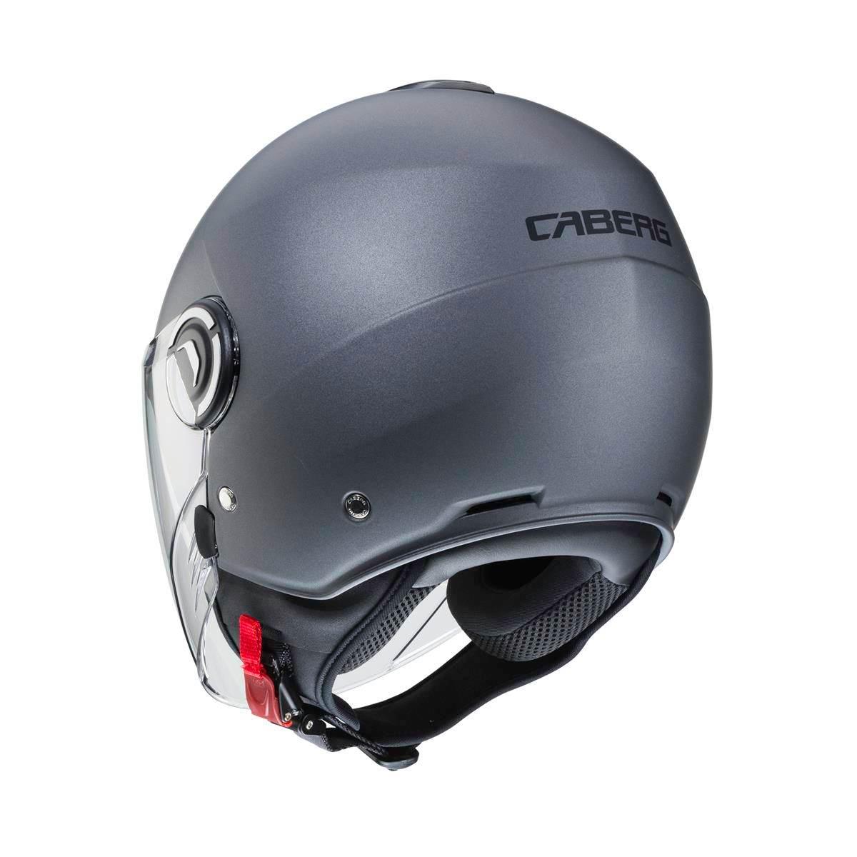Caberg Kask Otwarty Jet Z Blendą Model Riviera V4X Solid Kolor Szary Mat - - zdjęcie 3