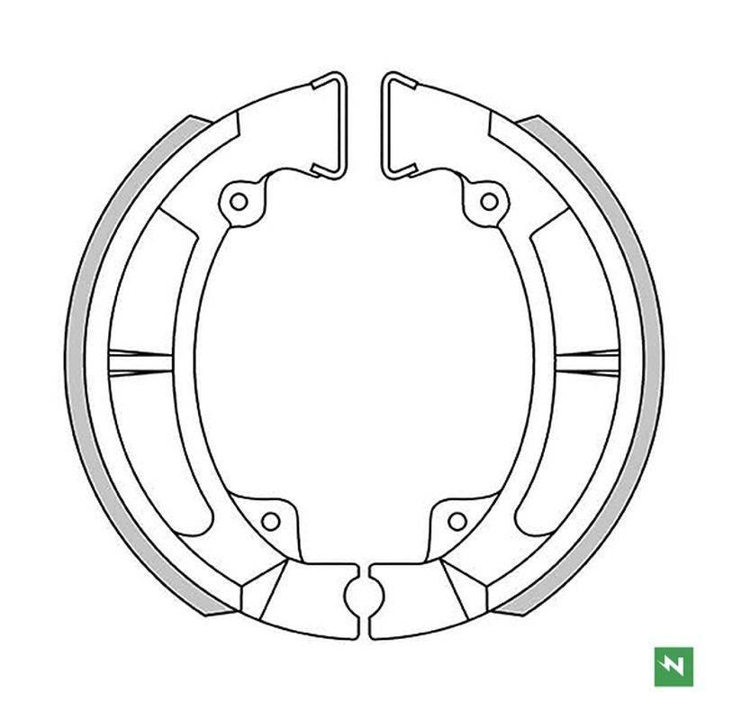 Newfren Szczęki Hamulcowe Tył Kawasaki Kx 250 '75-81; Kdx 250 '79-'84; Kl 2