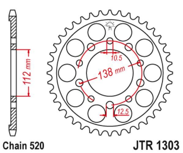 Jt Zębatka Tylna 4384 43 Honda Cbr 600 '91-'98, Cbr 600 '11-'14, Cbr 900 Rr