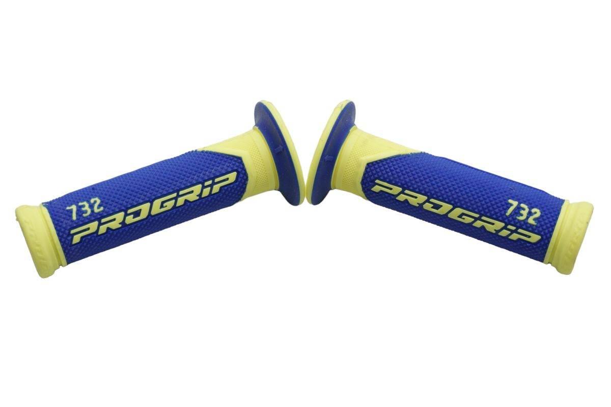 Progrip Manetki Pg732 Road 22+25Mm, Dł.125Mm Kolor Żółty Fluo/Niebieski Dwu