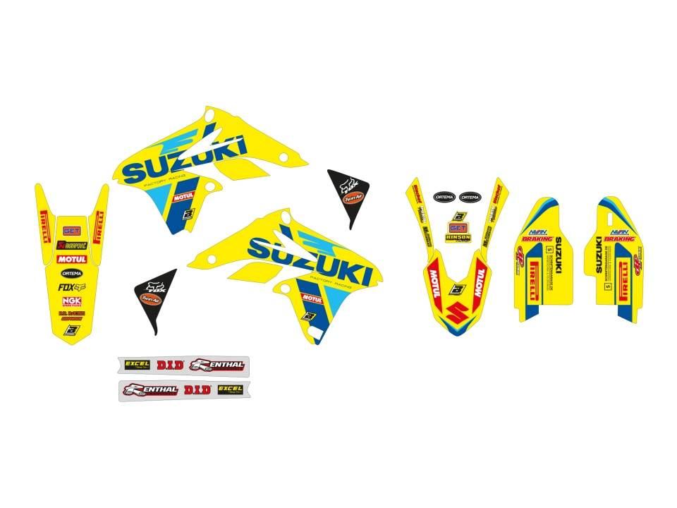 Blackbird Komplet Naklejek Oklein Suzuki Rmz 250 '10-'18 Replica Suzuki Ksr - zdjęcie 2