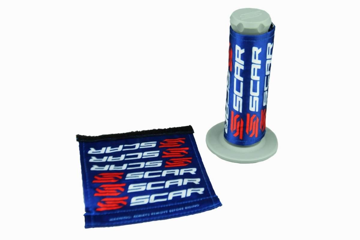 Scar Racing Nakładki Ochronne Na Manetki Kolor Niebieski/Biały/Czerwony