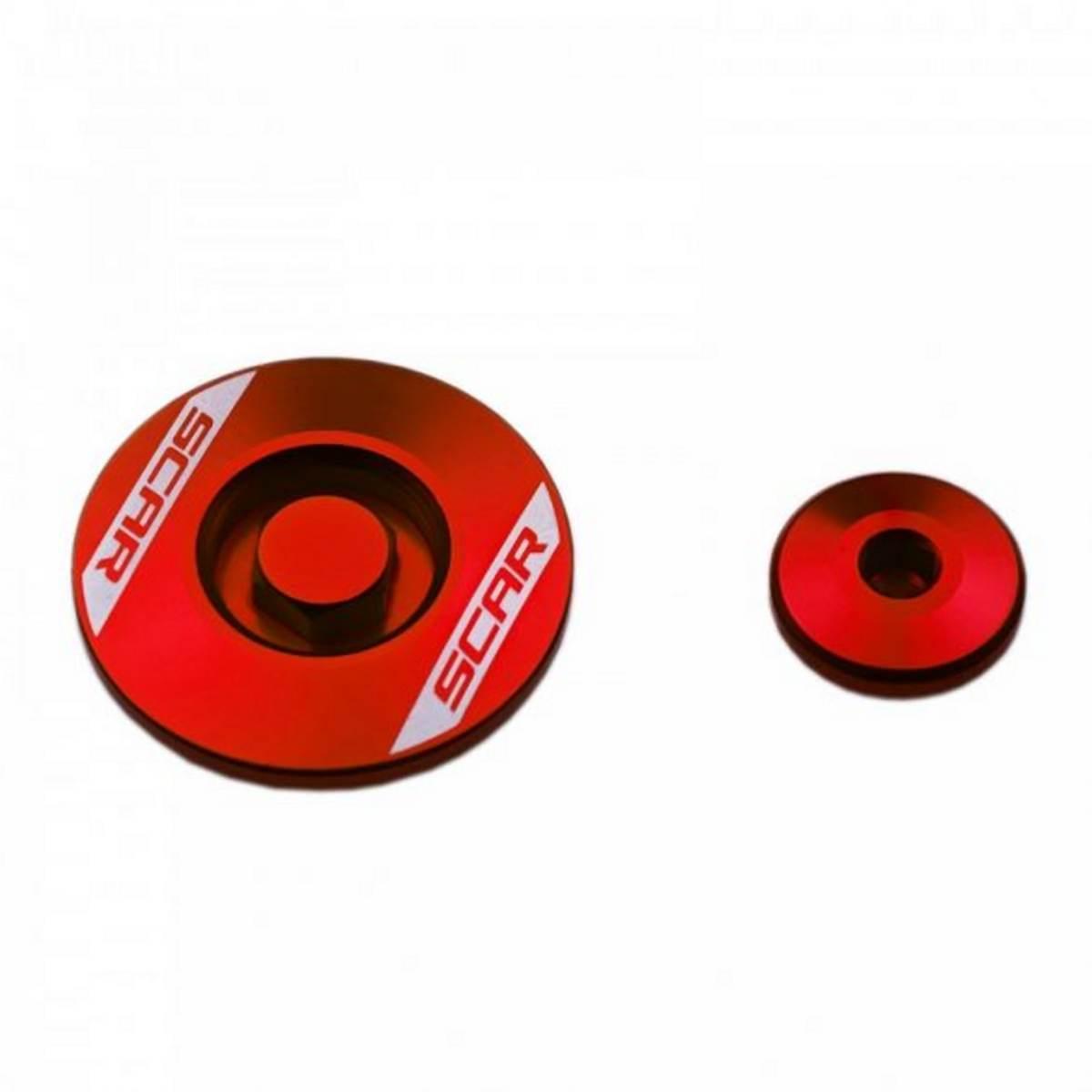 Scar Racing Korki Inspekcyjne Silnika Honda Crf 450R '02-'25 Kolor Czerwony