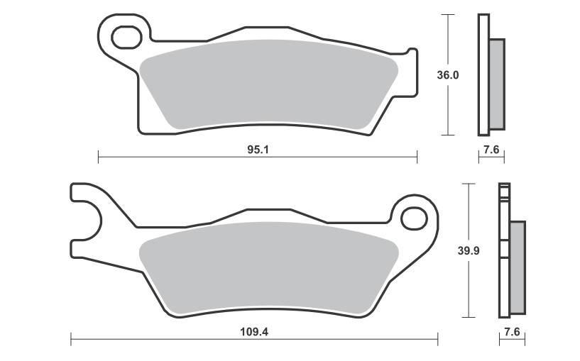 Sbs Klocki Hamulcowe Kh617 Off-Road Sinter Kolor Złoty Can-Am Outlander 800