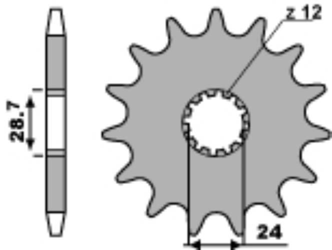 Grosskopf Zębatka Przednia 526 17 Kawasaki Zzr 1200/1400 Jtf517.17 Łańc. 53