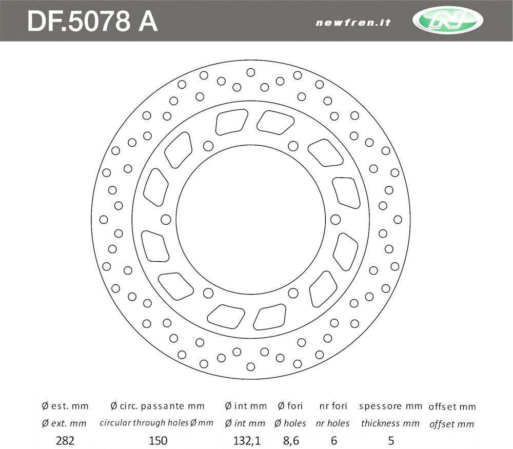 Newfren Tarcza Hamulcowa Przód/Tył Yamaha Xv Xvs 125 '97-'04; Xv 750 '94-'9