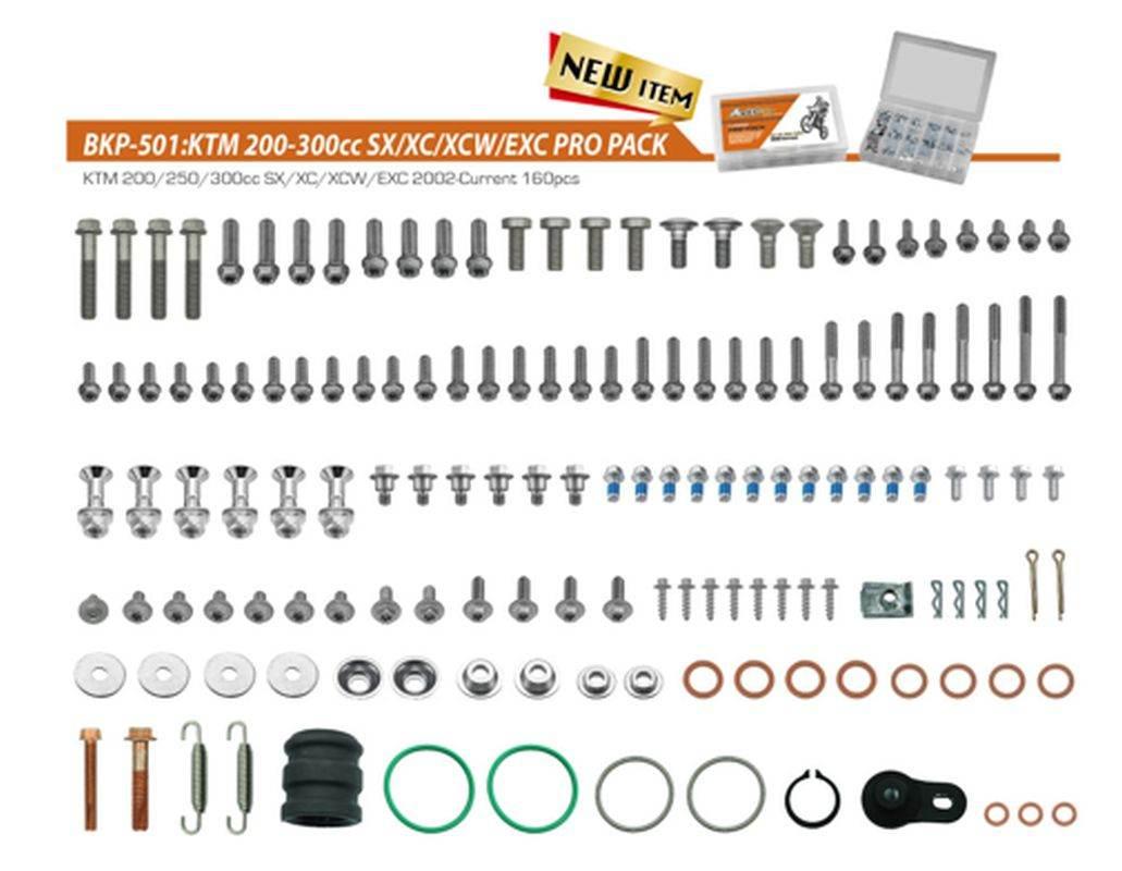 Accel Komplet Śrub Pro Pack Factory 2T Duży Ktm Sx/Xc/Xc-W/Exc 200/300 '02