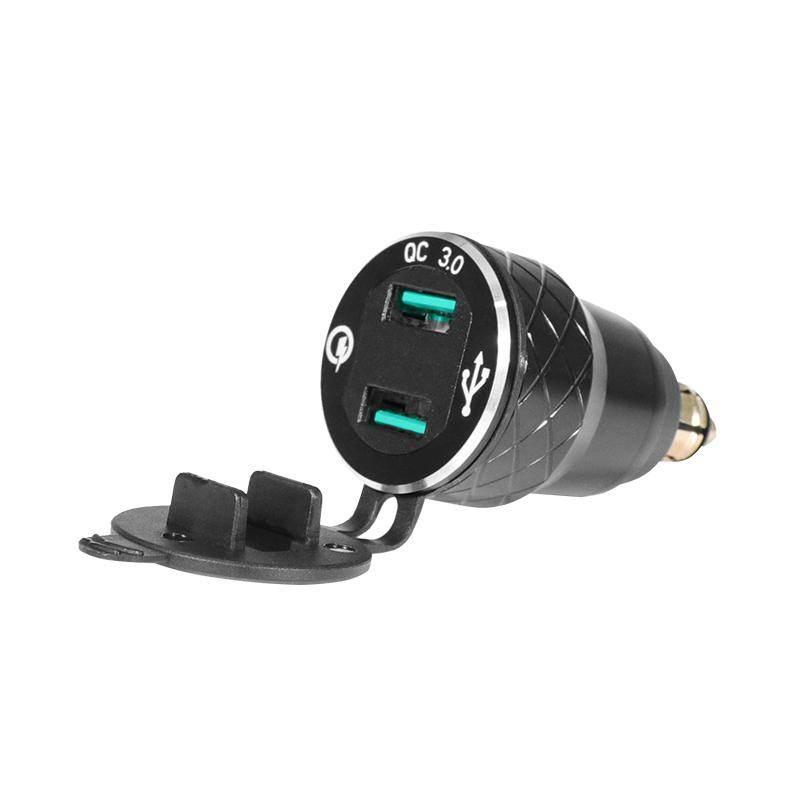 Biketec Motocyklowe Podwójne Gniazdo Usb Qc 3.0 - 36 W Din Quick Charge Z W