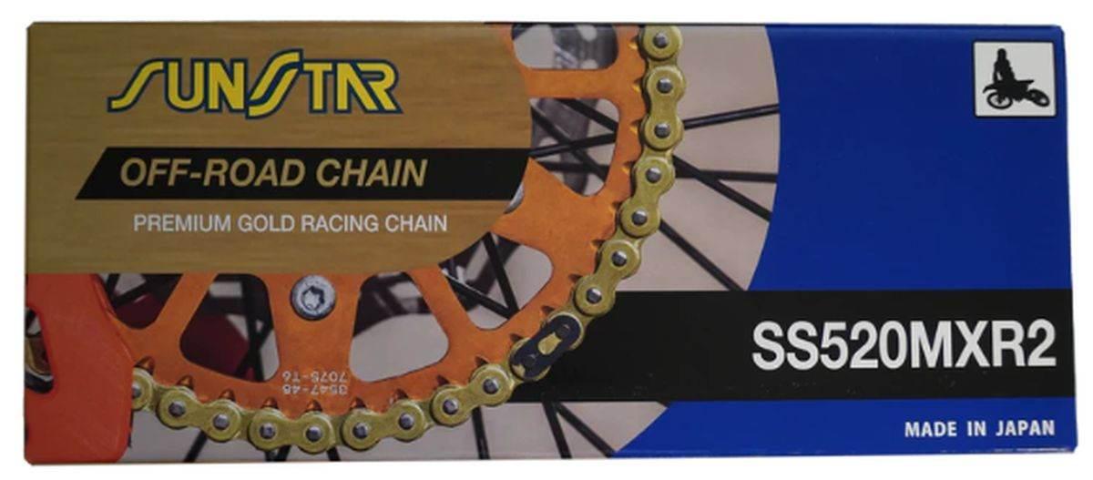 Sunstar Łańcuch Napędowy 520Mxr2-114G Motocross Do 500 Ccm, Kolor Złoty 38