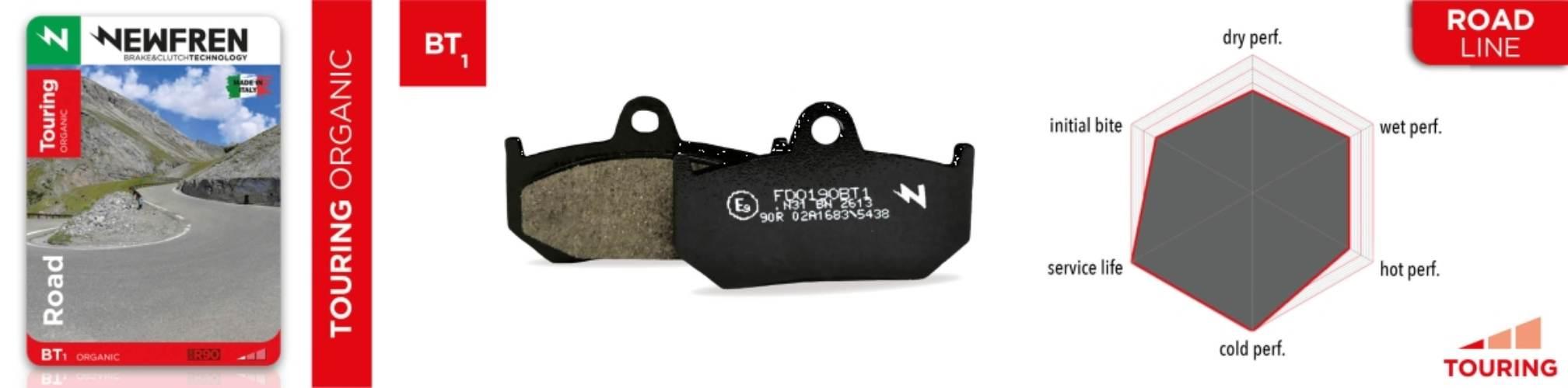 Newfren Klocki Hamulcowe Przód Kh181 Touring Organic Brembo Przód - zdjęcie 3