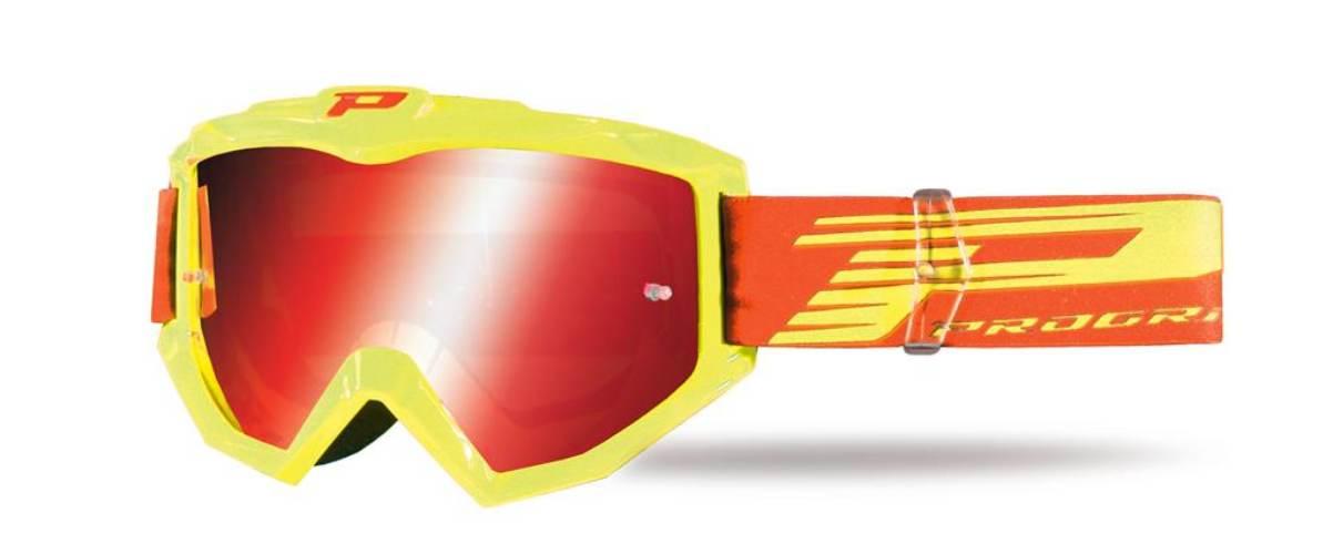 Progrip Gogle Pg3201-164 Fl Atzaki Kolor Żołty Fluo Szyba Pg3248 Czerwona L