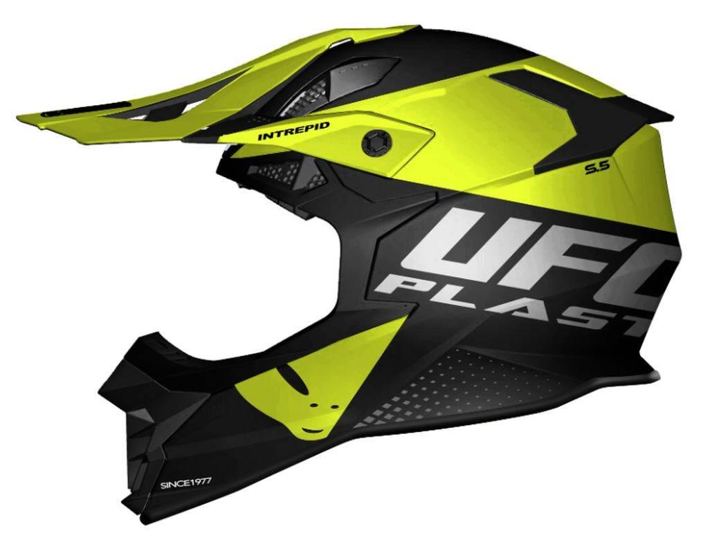 Ufo Kask Intrepid Cross Kolor Czarny/Żółty Fluo Rozmiar L Ece 22R06 - Kolek