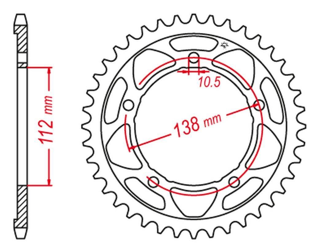 Jt Zębatka Tylna 4684 47 Yamaha 900 Nikken Mxt850 '18-'20 Łańc. 525