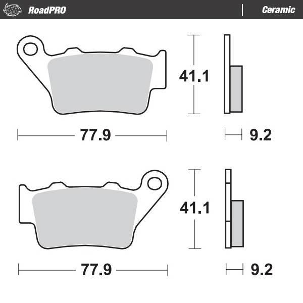 Moto-Master Klocki Hamulcowe Kh208 Kh213 Roadpro Ceramic Series