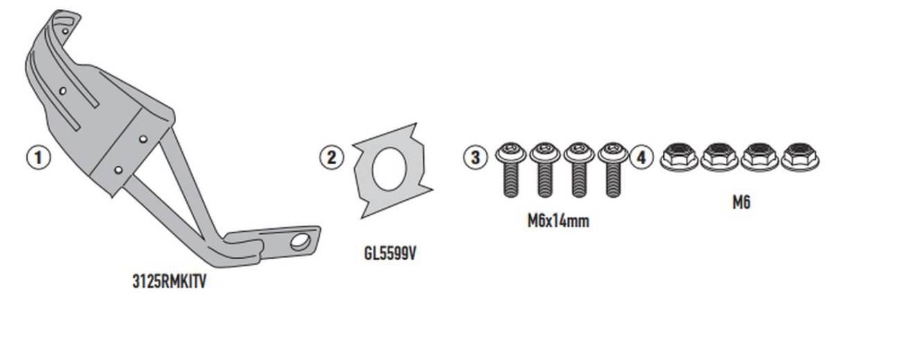 Kappa Mocowanie Błotnika Krm02 Suzuki V-Strom 800De/Se '23-'25, Gsx 8S '23-