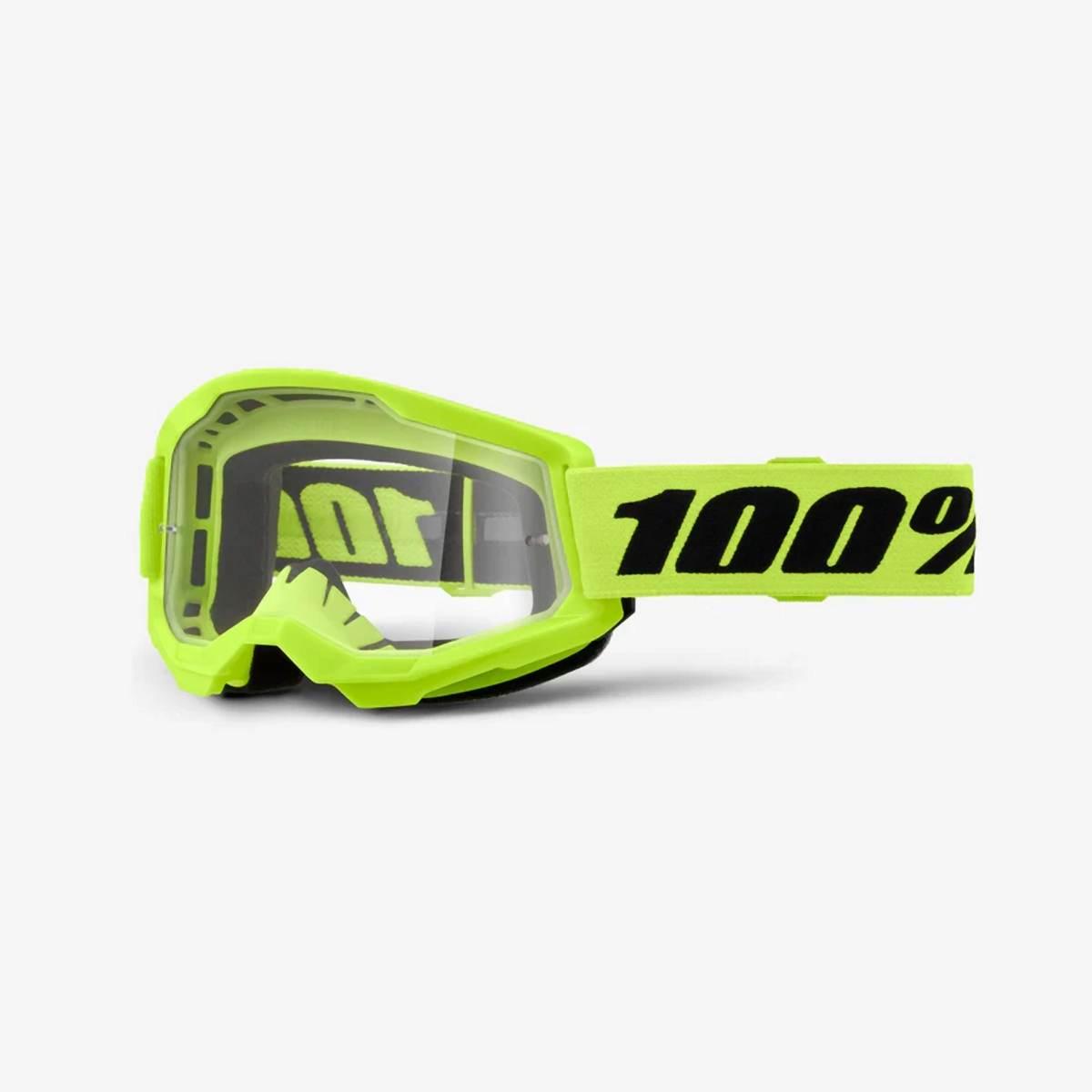 100 Procent Gogle Strata 2 Youth Junior Yellow - Clear Lens - Kolor Żółty S