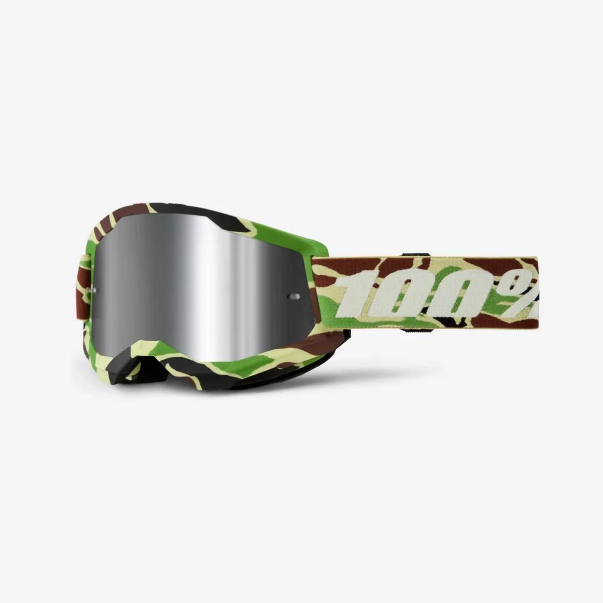 100 Procent Gogle Strata 2 War Camo - Mirror Silver Lens - Kolor Camouflage