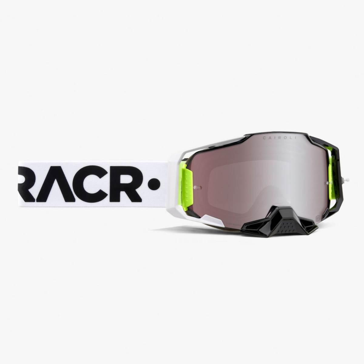 100 Procent Gogle Armega Racr - Hiper Silver Mirror Lens - Kolor Czarny/Bia - zdjęcie 2