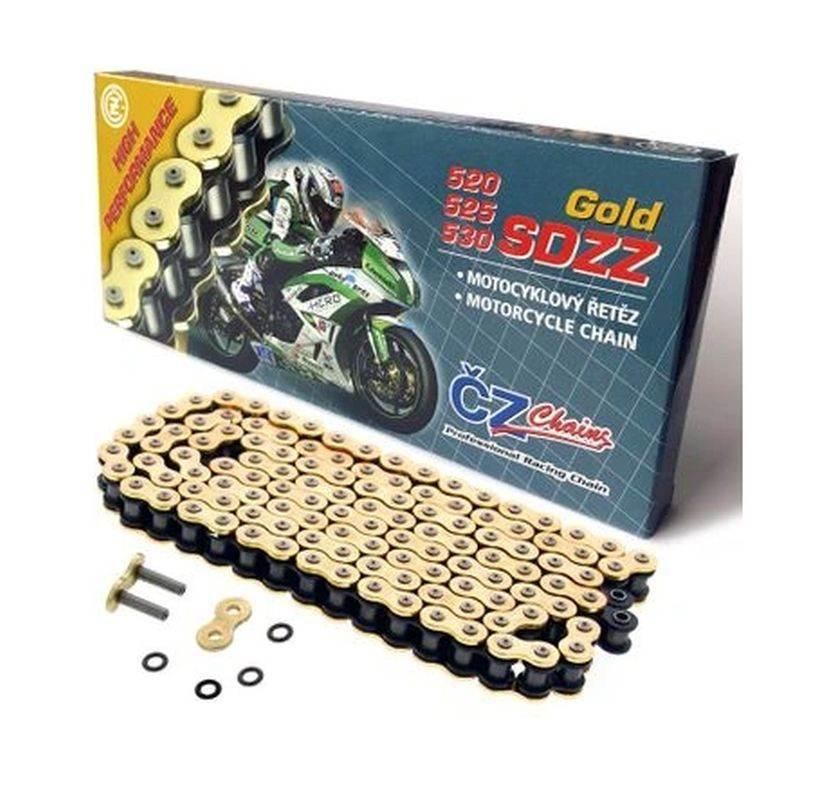 Cz Łańcuch Napędowy 525 Sdzz 124 Ogniwa Active Ring X-Ring Złoty Do 1200 Cc