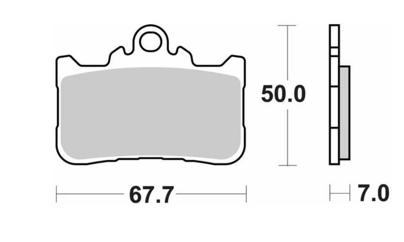 Sbs Klocki Hamulcowe Street Performance Excel Sinter Kh759 Kolor Złoty Pasu
