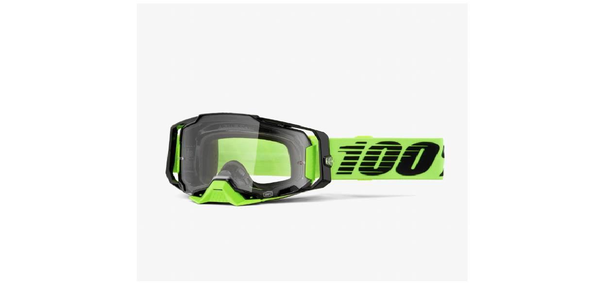 100 Procent Gogle Armega Neon Yellow - Clear Lens - Kolor Żółty Fluo/Czarny