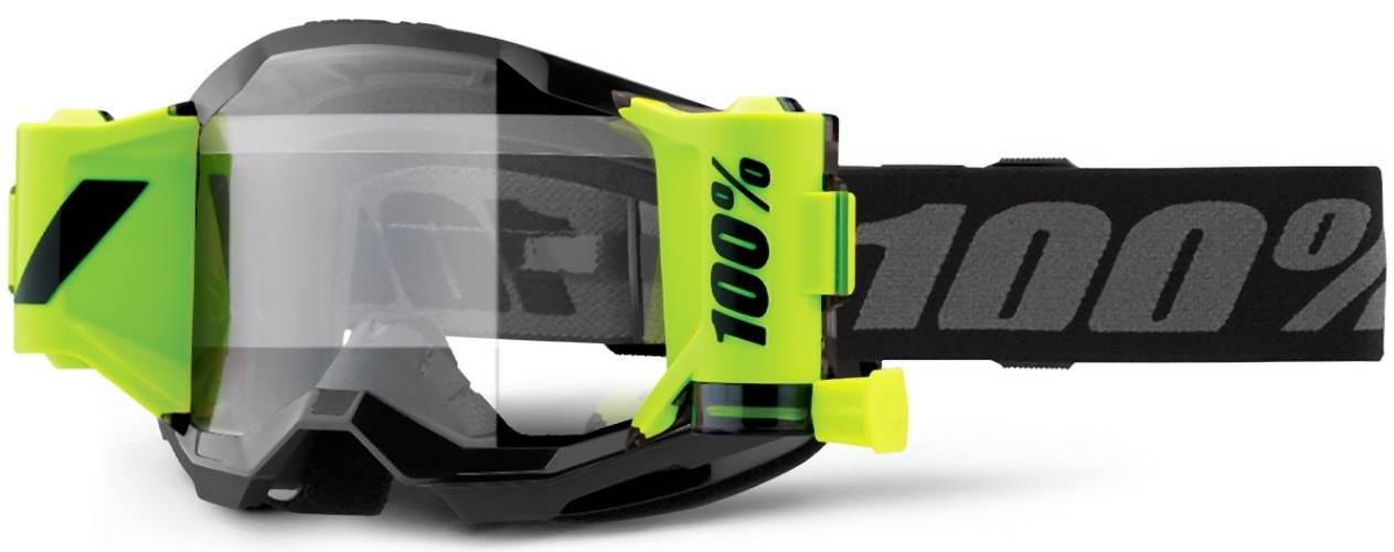 100 Procent Gogle Strata 2 Forecast Roll-Off Kolor Czarny/Biały Szybka Prze