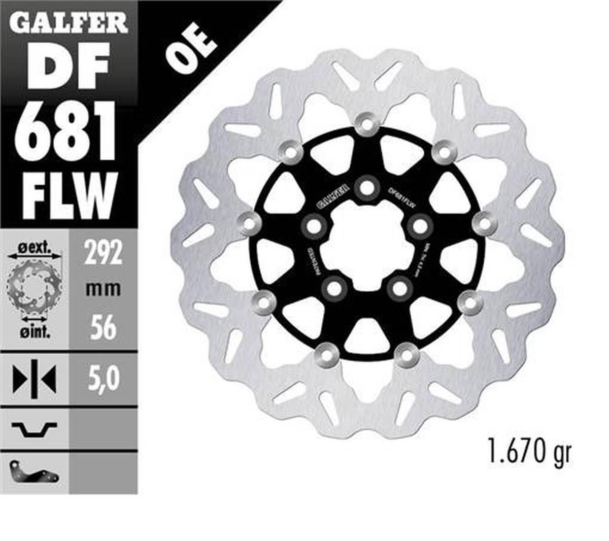 Galfer Tarcza Hamulcowa Przód Tył Harley-Davidson 292X56X5 Pływająca Patrz