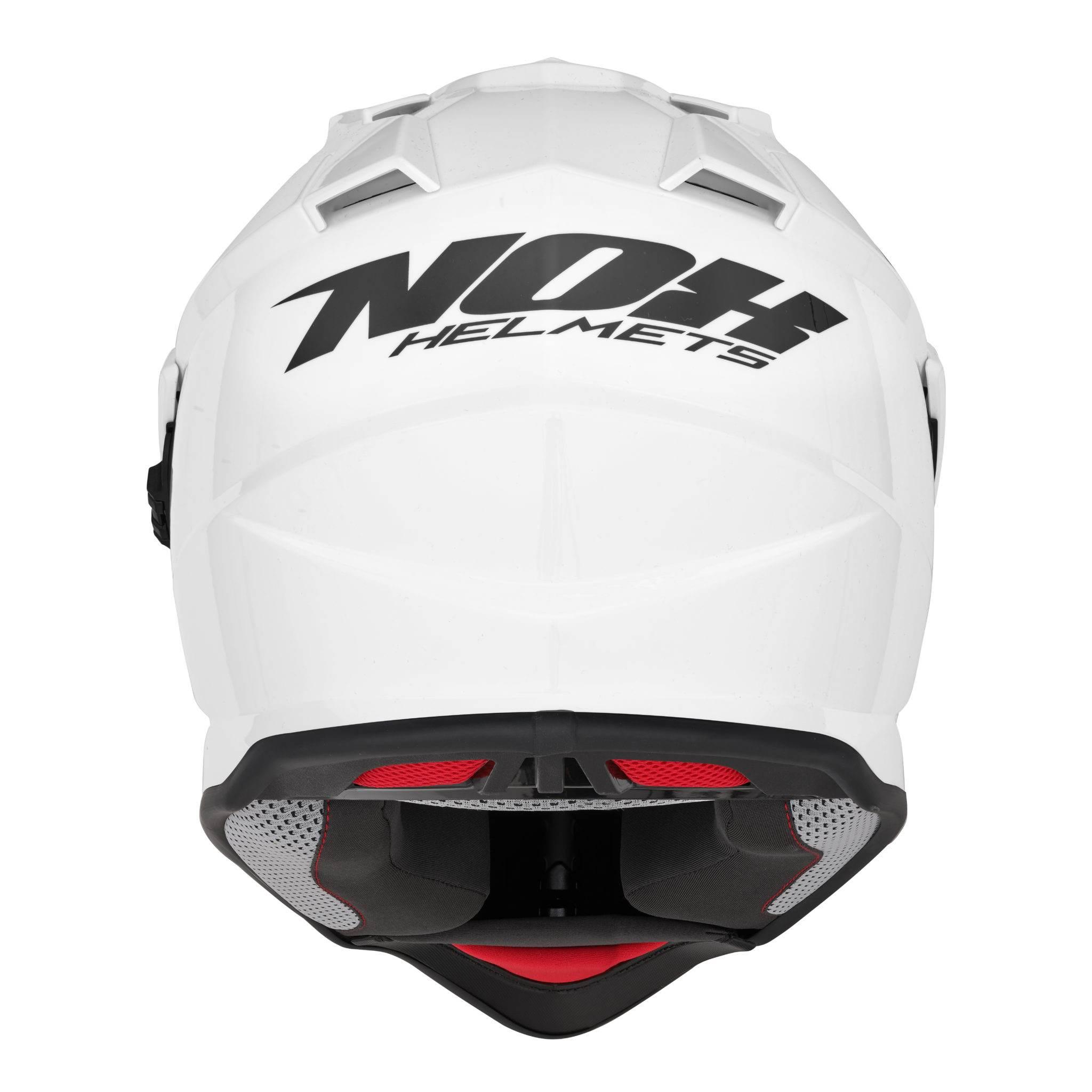 Nox Kask Offroad Trail Duosport Dual N312 Solid Z Szybką I Blendą Kolor Bia - zdjęcie 3