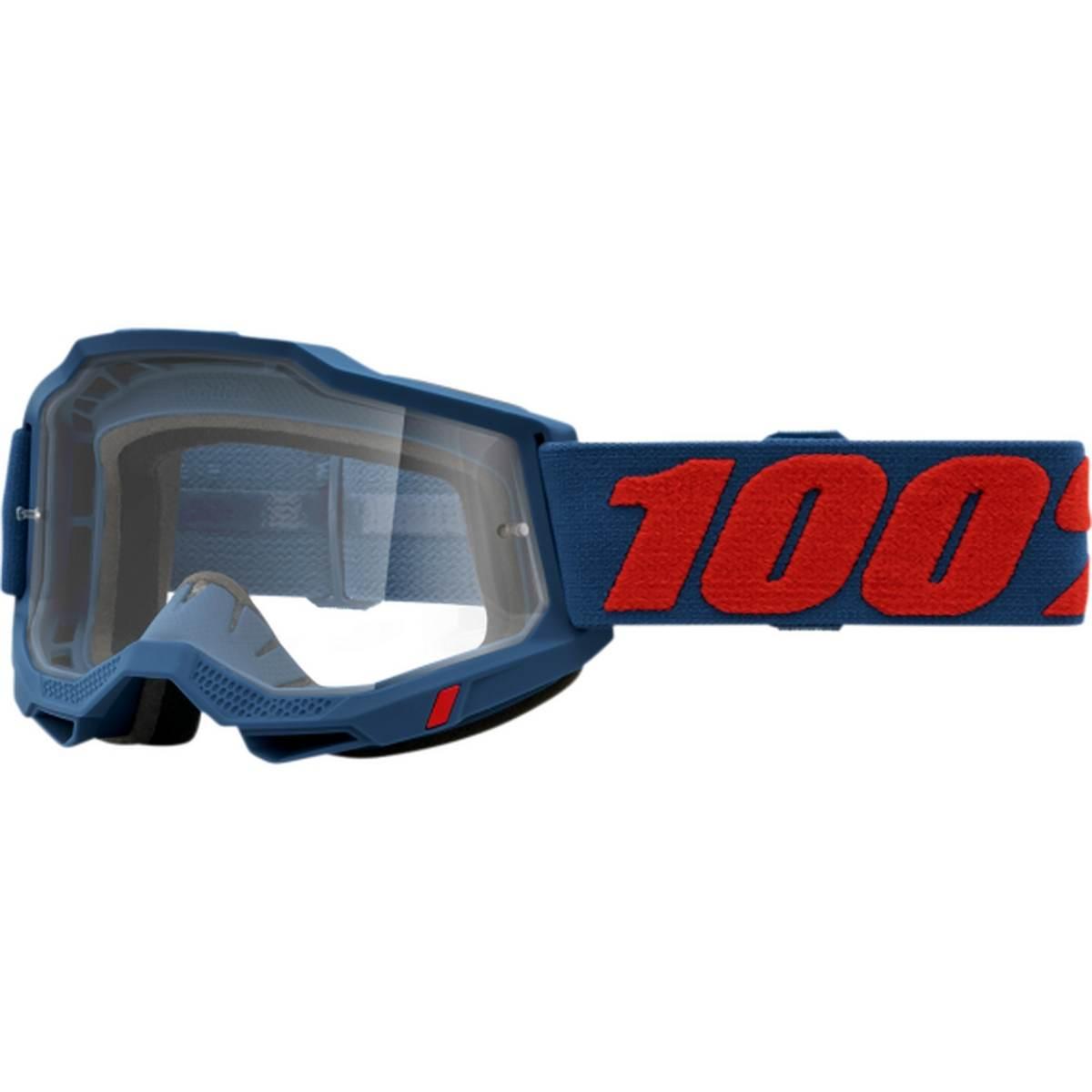 100 Procent Gogle Accuri 2 Odeon - Clear Lens - Kolor Niebieski/Czerwony Sz