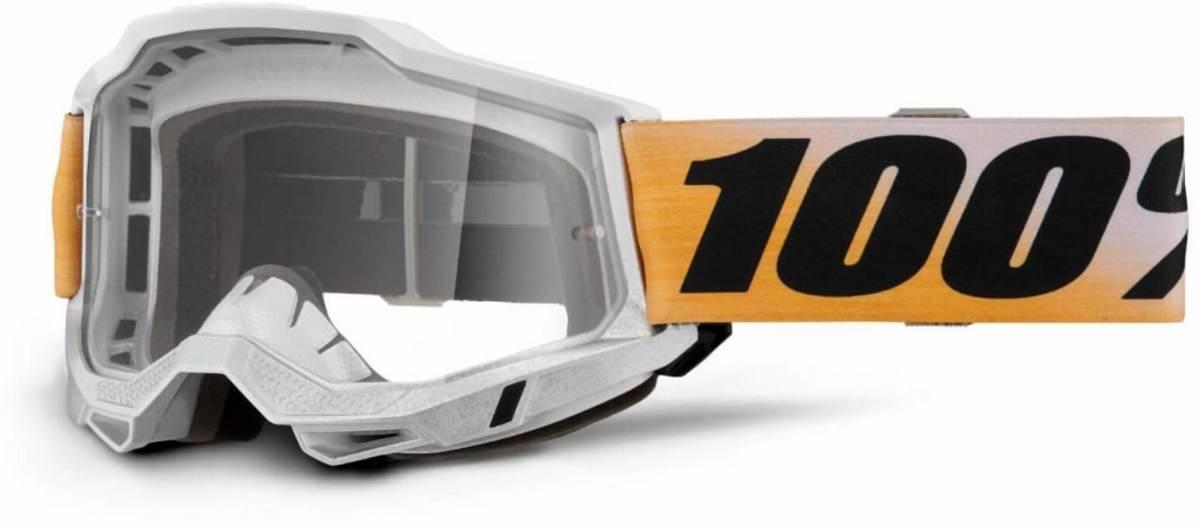 100 Procent Gogle Accuri 2 Shiv - Clear Lens - Kolor Biały/Czarny/Żółty Szy