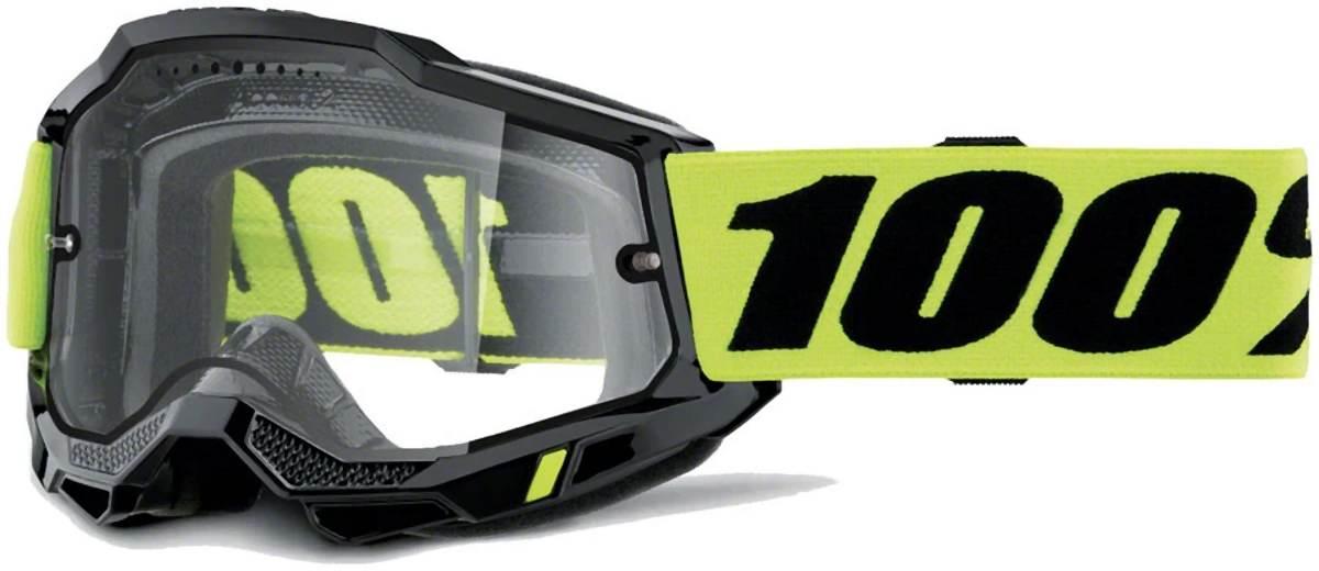 100 Procent Gogle Accuri 2 Enduro Moto Black - Dual Clear Lens - Kolor Czar