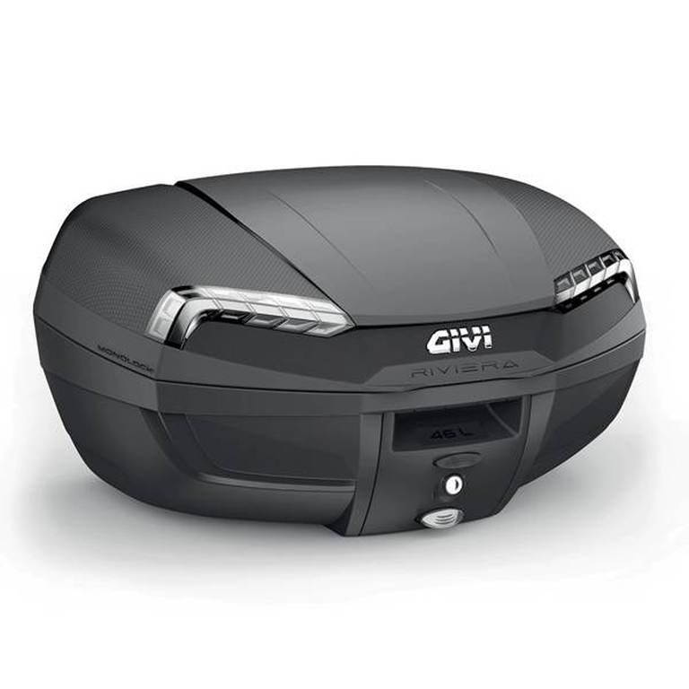 Givi Kufer Centralny E46 Riviera Tech Monolock 46Lt Zawiera Plastikową Płyt