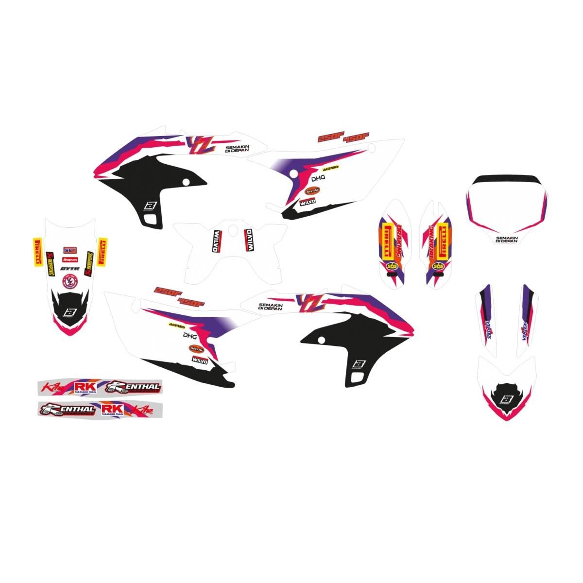 Blackbird Komplet Naklejek Oklein Yamaha Yz 250F '23-'24; Yz 450F '23-'24 R - zdjęcie 2