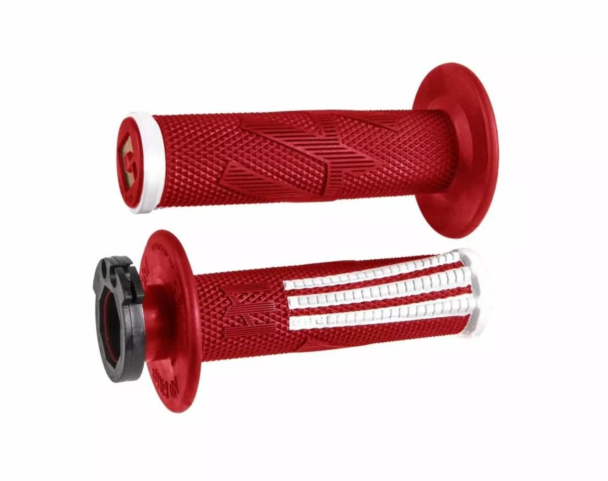 Odi Manetki Off Road Emig Pro V2 Lock-On Grip Kolor Czerwony Biały - zdjęcie 2