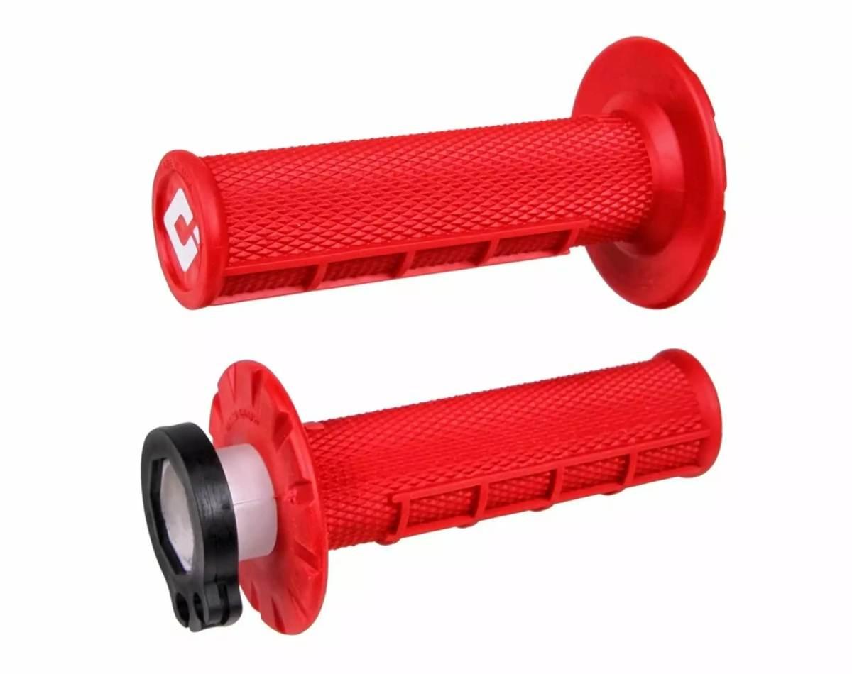 Odi Manetki Off Road Half Waffle Mx V2 Lock-On Grip Kolor Czerwony - zdjęcie 2