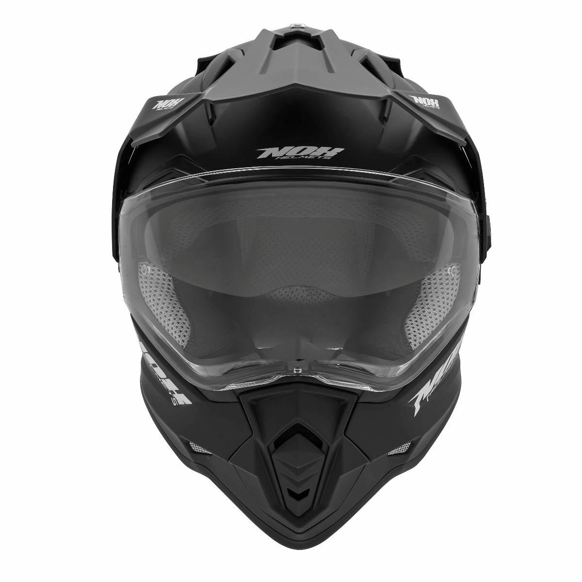 Nox Kask Offroad Trail Duosport Dual N312 Solid Z Szybką I Blendą Kolor Cza - zdjęcie 2