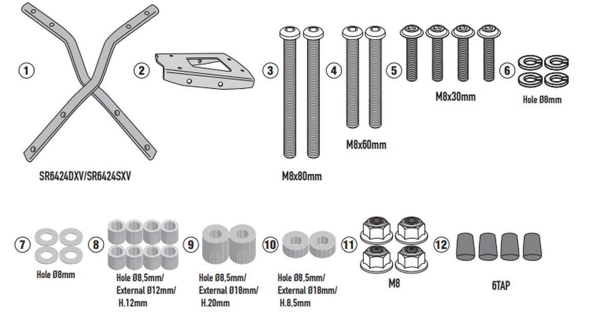 Kappa Stelaż Kufra Centralnego Triumph Scrambler 400 X '24-'25, Speed 400 '