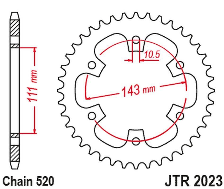 Jt Zębatka Tylna 4764 42 Royal Enfield Classic Meteor 350 '31-'23 476442Jt