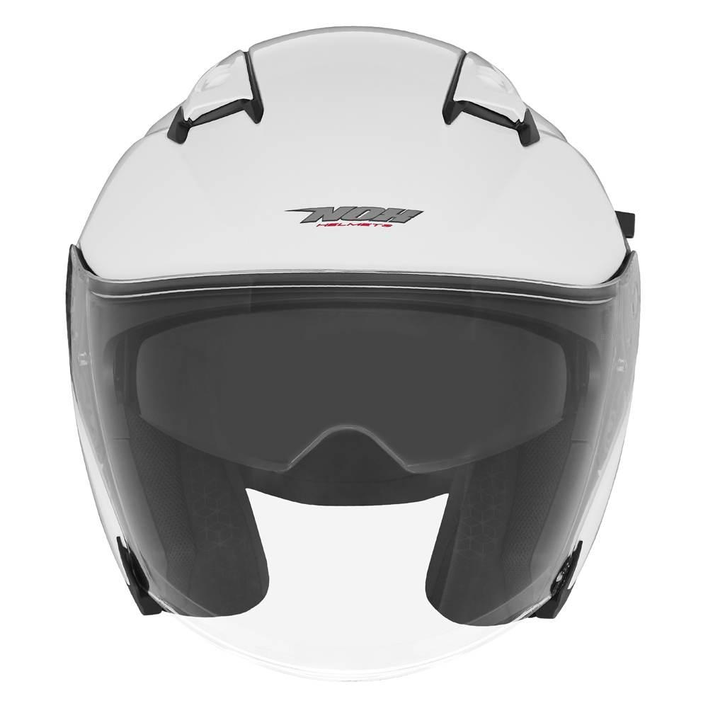 Nox Kask Otwarty Jet Z Blendą N130 Solid Kolor Biały Połysk Rozmiar L - zdjęcie 2